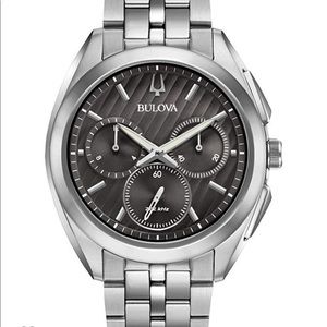 Bulova Men’s Grey Stainless Steel Watch-96A186